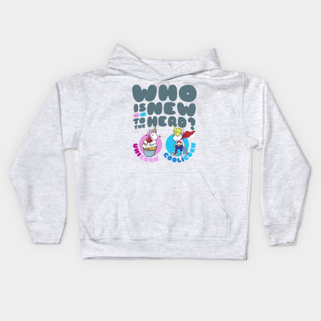 Who is new to the herd unicorn coolicorn Kids Hoodie by holger.brandt